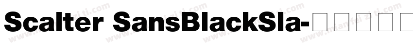 Scalter SansBlackSla字体转换